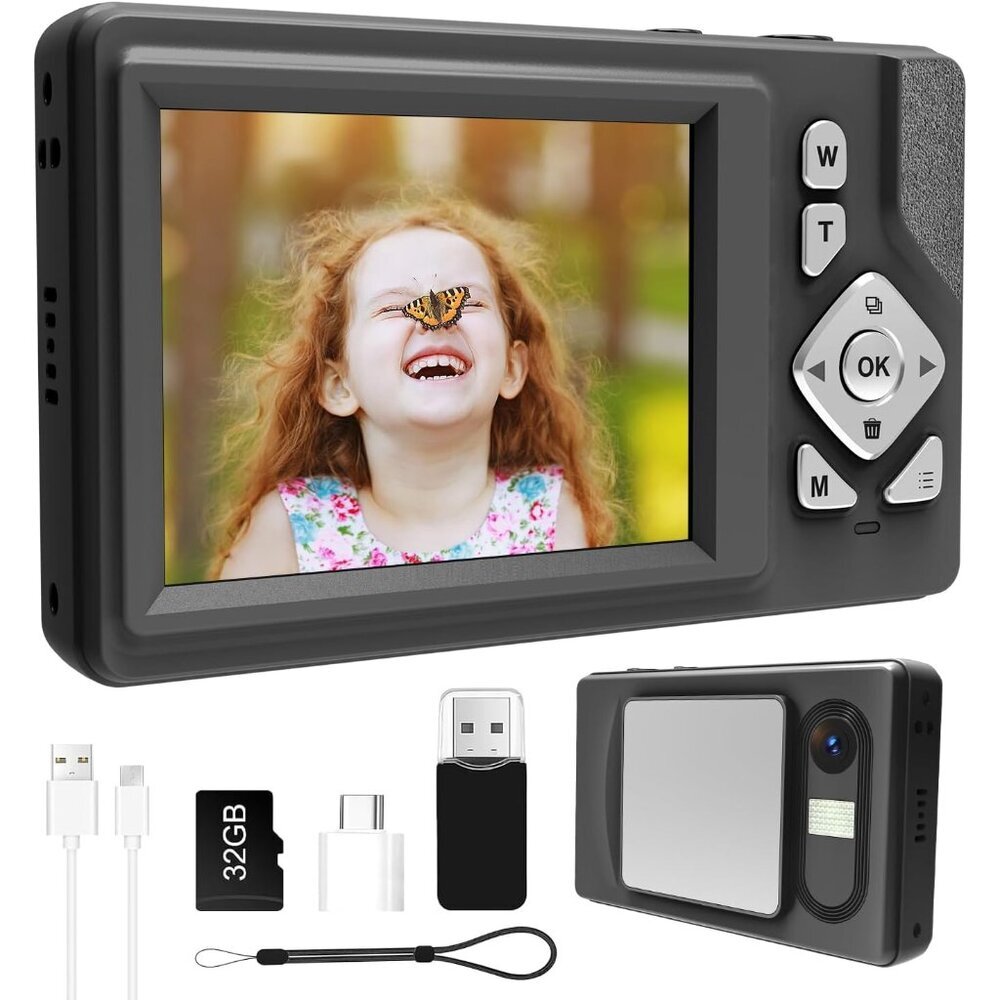 Digital Camera For Kids Teens  Beginners  1080p Fhd 48mp 283 Lcd 18x Digi